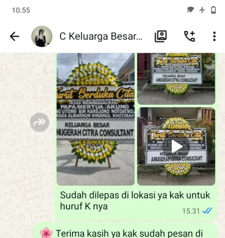 Pengiriman Papan Bunga Duka GOR Makassar